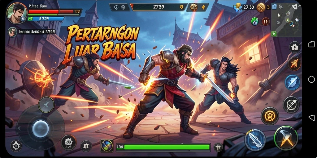 Gameplay mendebarkan dengan pertarungan karakter yang unik.