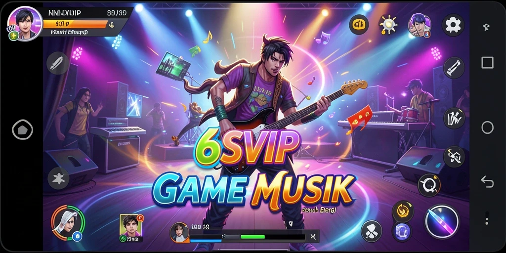 Screenshot 6SVIP menampilkan gameplay seru dengan berbagai pilihan lagu.