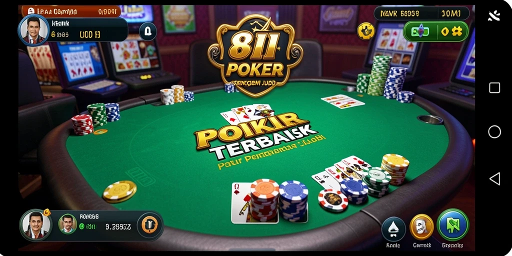 Screenshot gameplay poker di aplikasi 8II yang menarik.