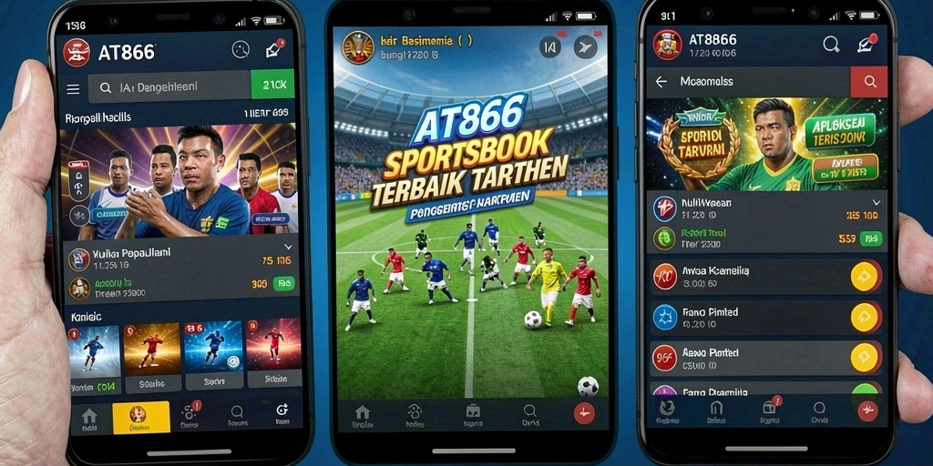 Screenshot AT866 menampilkan tampilan menarik gameplay Sportsbook.