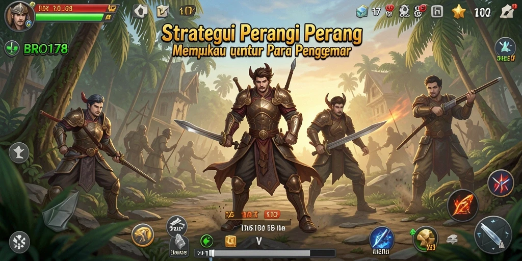 Tangkapan layar BRO178 menampilkan aksi pertempuran strategi yang mendebarkan.