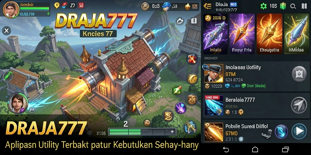 Screenshot dari antarmuka DRAJA777 yang menunjukkan fitur utility hebat.
