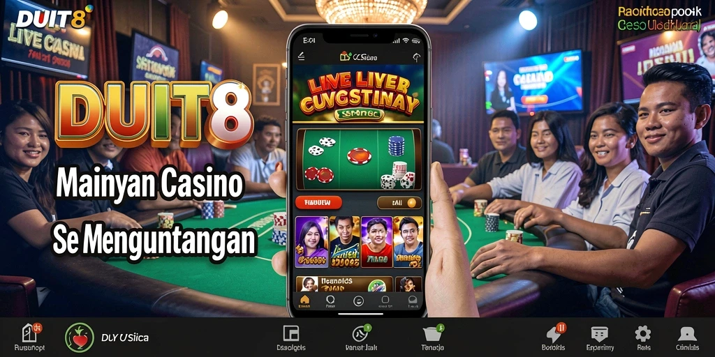 Gameplay Live Casino yang seru dan interaktif dengan dealer langsung.