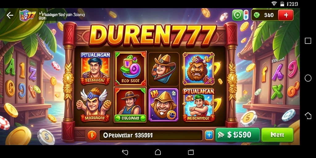 Tampilan gameplay seru di DUREN777 dengan berbagai slot menarik.