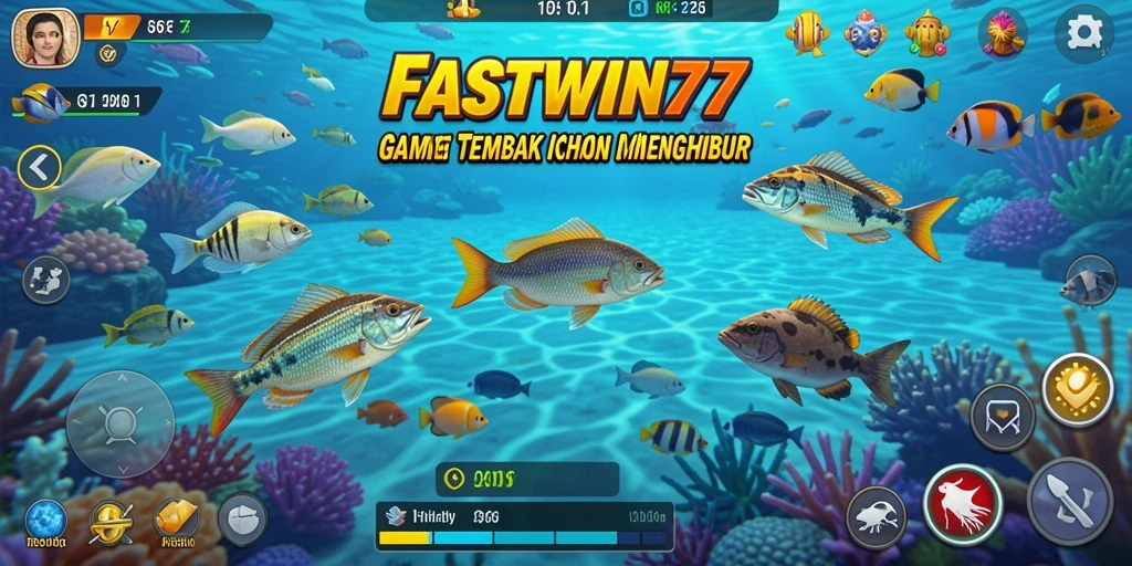 Screenshot menunjukkan aksi seru dalam permainan Tembak Ikan FASTWIN77.