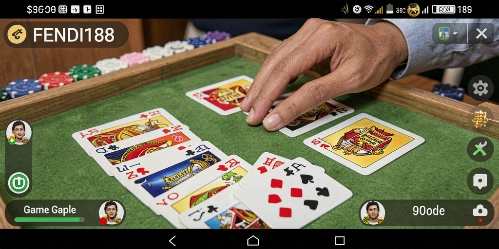 Screenshot tampilan gameplay Gaple di FENDI188.