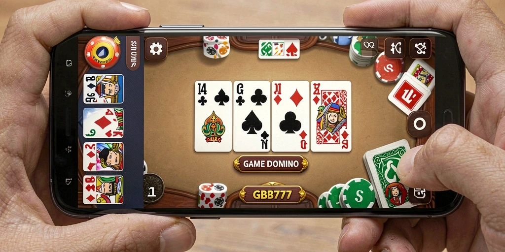 Screenshot gameplay menunjukkan momen seru permainan Domino.
