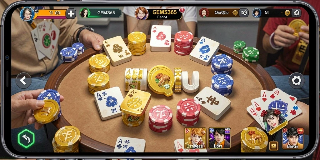 Screenshot gameplay QiuQiu di GEMS365 yang menarik.
