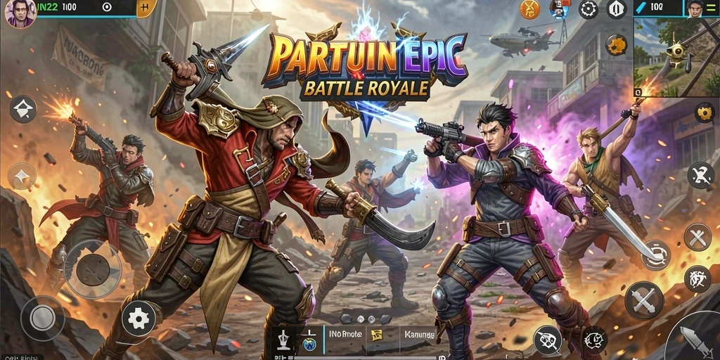 Gameplay seru di dalam dunia Battle Royale yang intens.