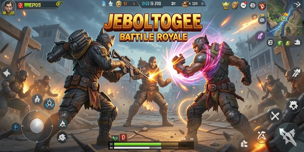Tangkapan layar utama dari gameplay Battle Royale JEBOLTOGEL.