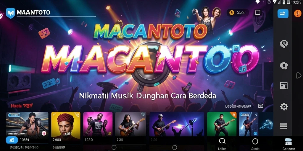 Tampilan gameplay <strong>MACANTOTO</strong> yang menarik dan interaktif dengan berbagai lagu.