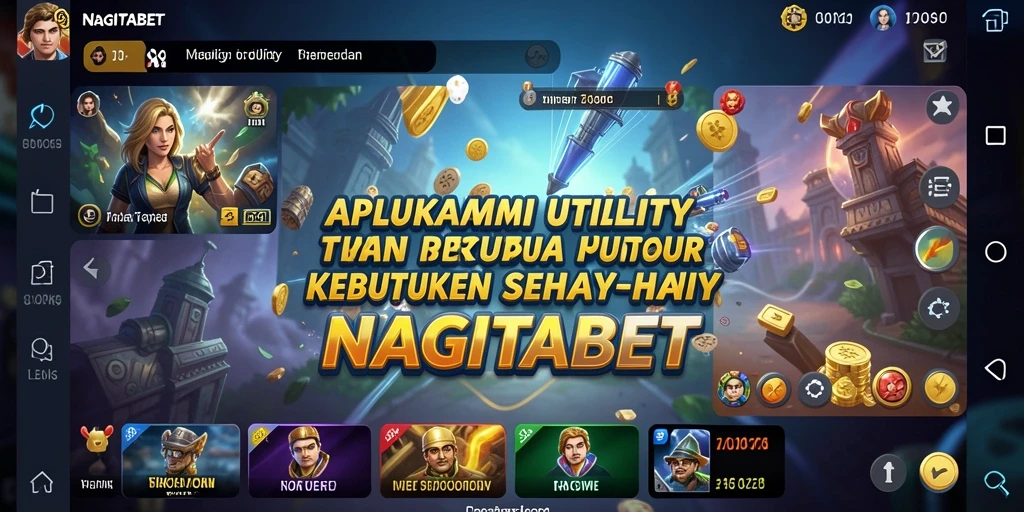 Tampilan antarmuka utama NAGITABET dengan fitur-fitur yang mudah diakses.