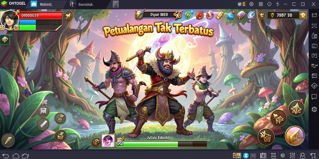 Screenshot gameplay OHTOGEL yang menampilkan aksi seru dalam petualangan RPG.