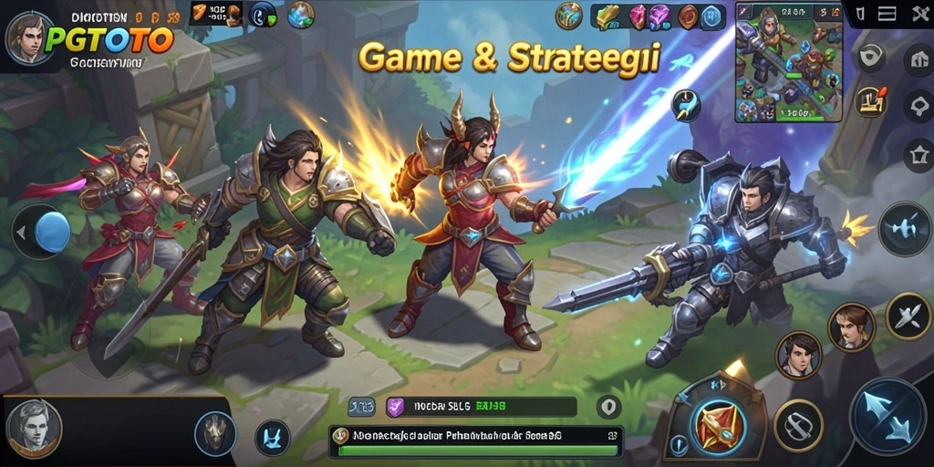 Tangkapan layar PGTOTO menampilkan aksi pertempuran strategis yang intens.