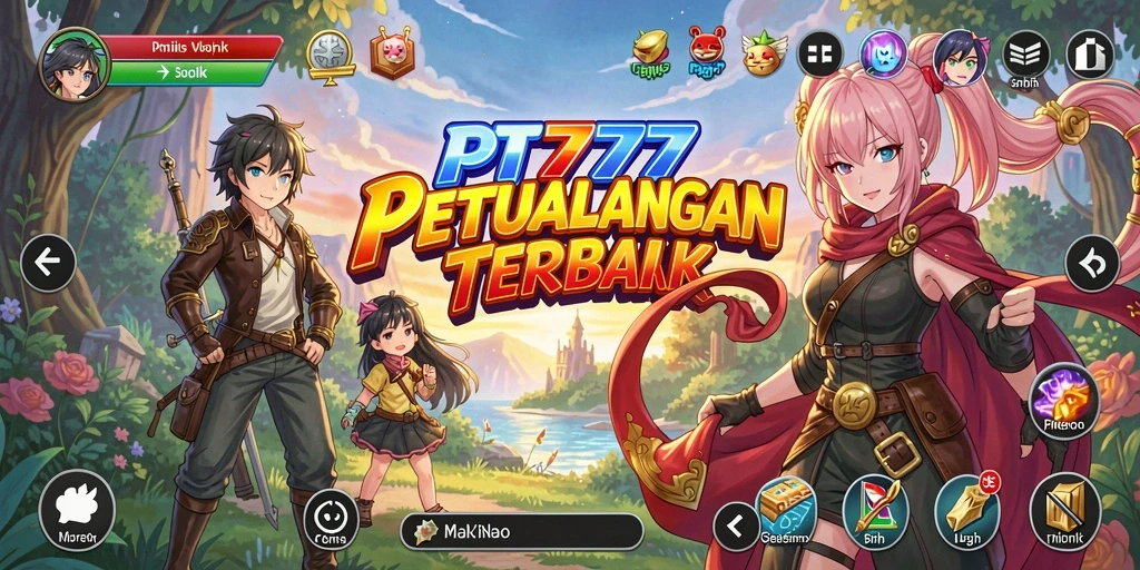 Screenshot PT777 menampilkan aksi seru dalam dunia Anime.