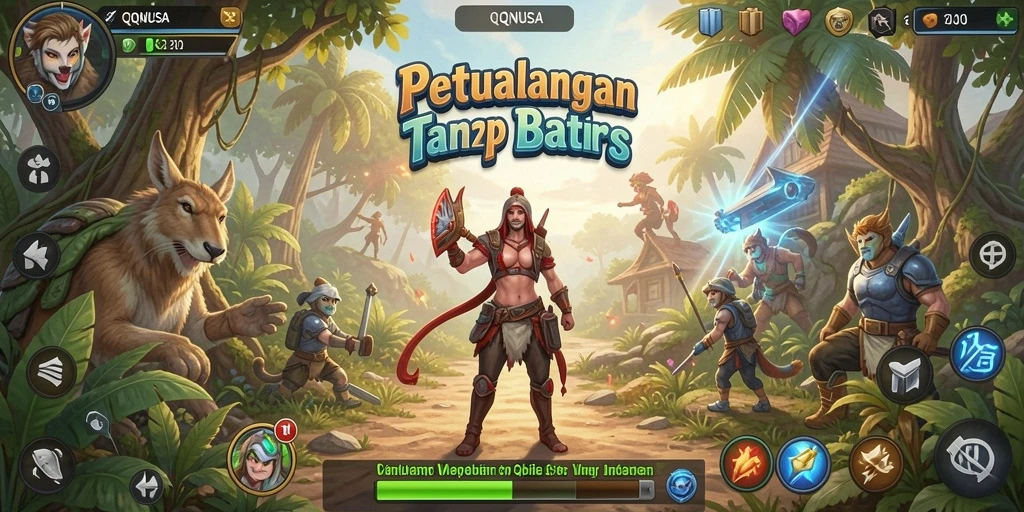 Screenshot gameplay QQNUSA yang menampilkan petualangan mendebarkan.
