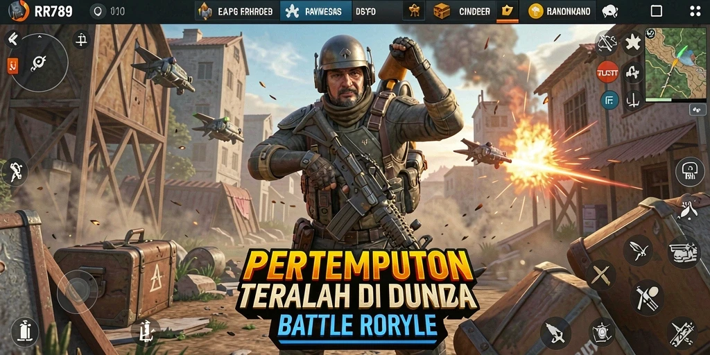 Gameplay seru dari RR789 dalam pertempuran Battle Royale.