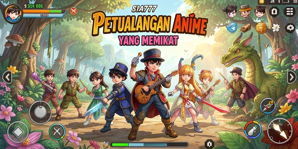 Tampilan gameplay SIA777 yang menakjubkan dengan karakter Anime ikonik.