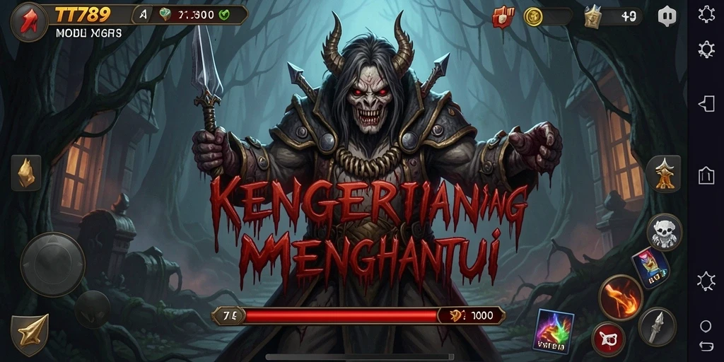Screenshot gameplay TT789 menampilkan suasana Horror yang mendalam.