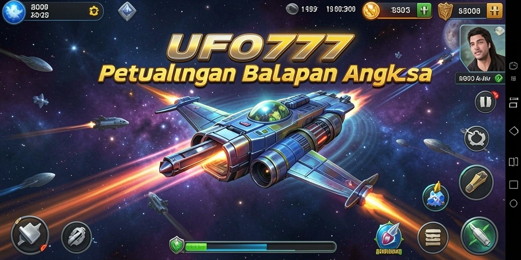 Tampilan gameplay <strong>UFO777</strong> di luar angkasa yang menegangkan.
