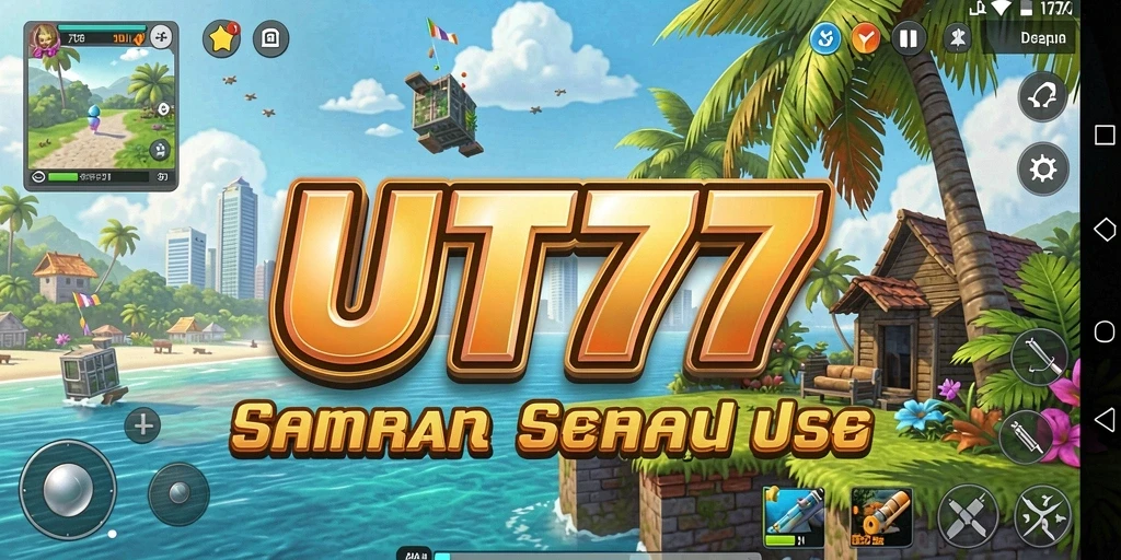 Tampilan gameplay UT77 yang menyenangkan dan penuh warna.