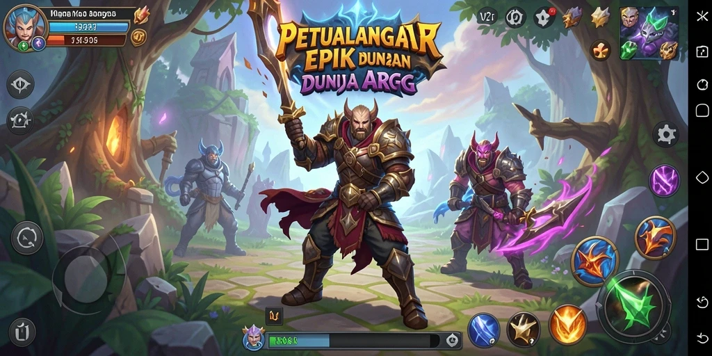 Gameplay V21 yang penuh aksi dan petualangan ARPG.