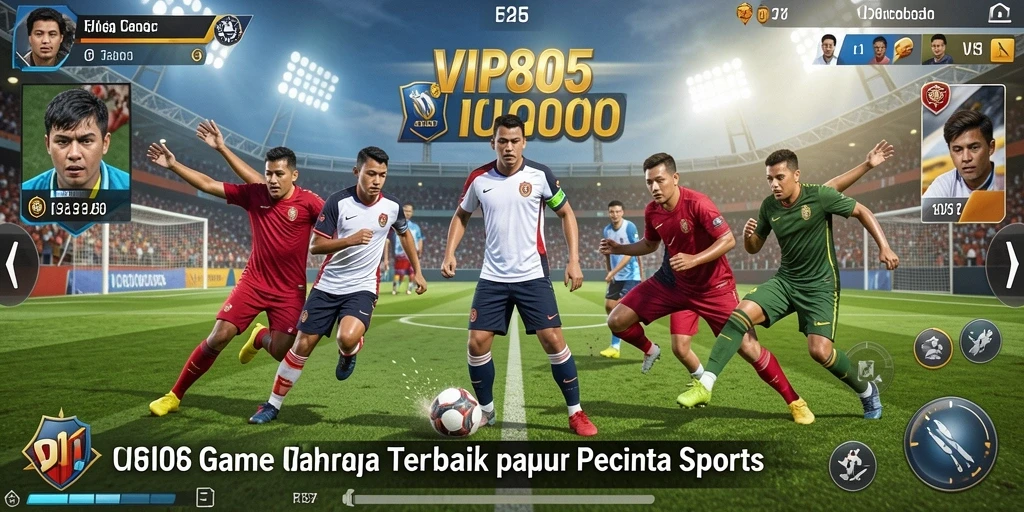 Screenshot utama VIP805 menampilkan pertandingan olahraga yang mendebarkan.