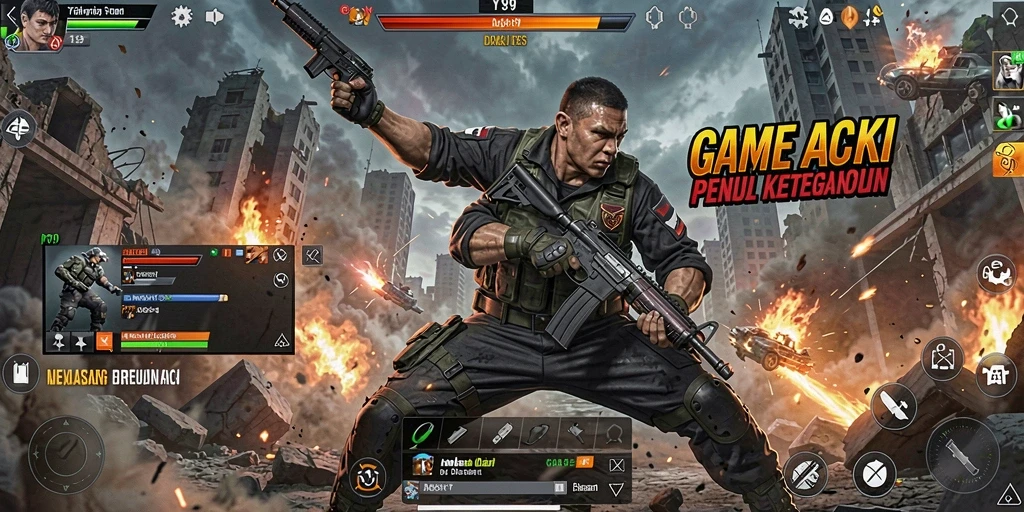 Tampilan gameplay Y89 dengan aksi mendebarkan dan grafis memukau.